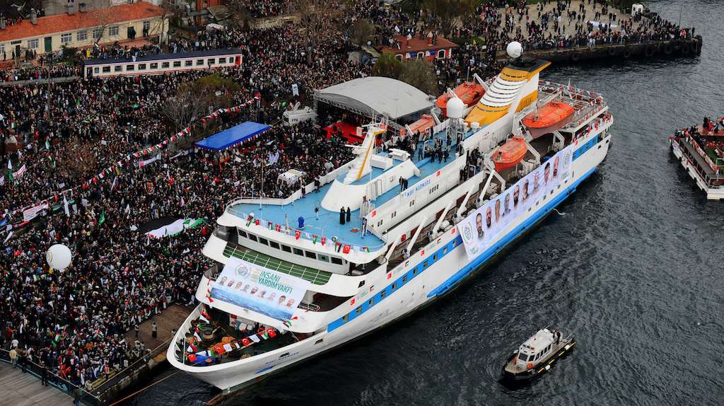 Mavi Marmara Cruise ship sails off Istanbul, 22 May 2010 