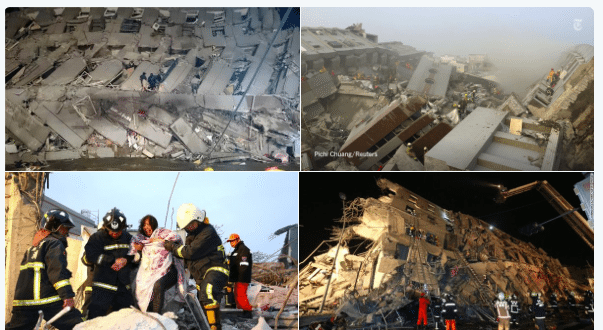 Σεισμός στην Ταϊβάν με νεκρούς από κατάρρευση πολυκατοικιών