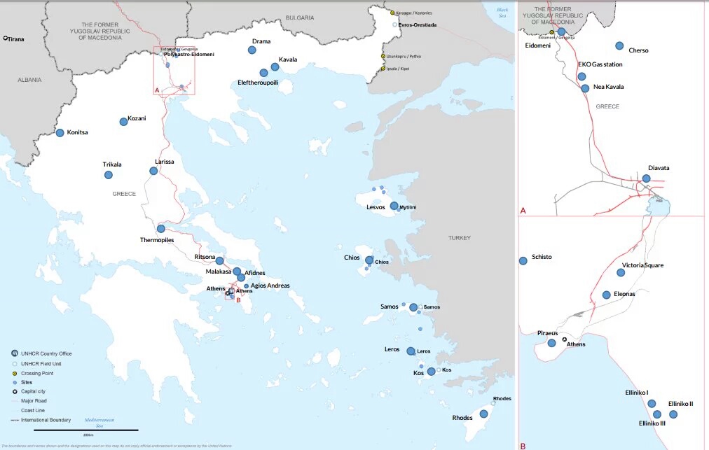 Αυτός είναι ο χάρτης των Κέντρων Εγκατάστασης Προσφύγων σ΄ όλη την Ελλάδα