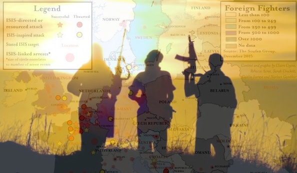 Ο χάρτης του ISIS στην Ευρώπη - Που έχει 