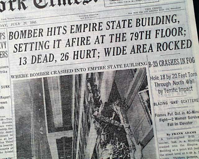 B-25 πέφτει πάνω στο Empire State Building! Εφιάλτης στη Ν.Υόρκη του 1945