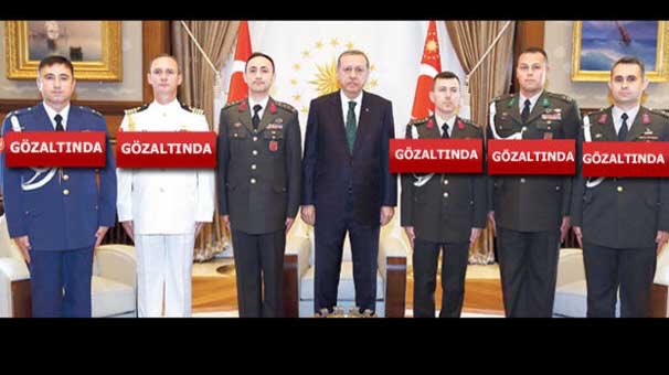 Στη φυλακή οι 5 από τους 6 αξιωματικούς του στρατιωτικού γραφείου Ερντογάν!!!