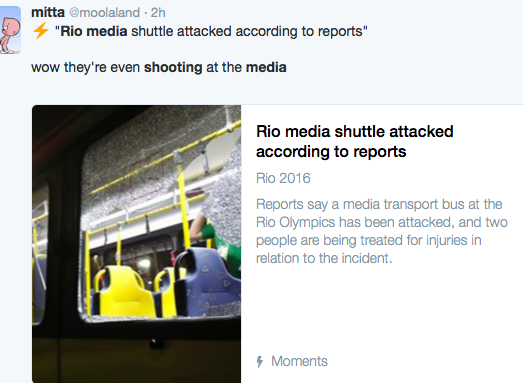 ΡΙΟ ΟΛΥΜΠΙΑΚΟΙ:Πυροβολισμοί κατά λεωφορείου με δημοσιογράφους