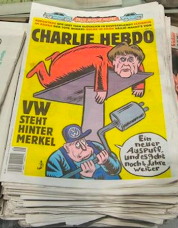 Η Μέρκελ εξώφυλλο στο Charlie Hebdo που κυκλοφόρησε μετά από δυο χρόνια
