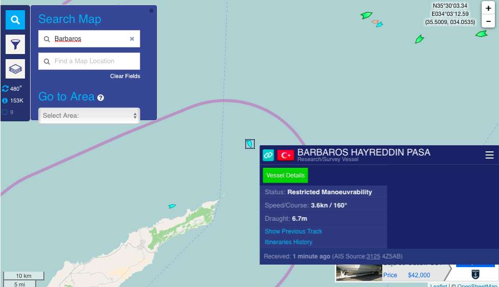 Το ΚΥΣΕΑ συνεδριάζει με το Barbaros να έχει εισέλθει στα χωρικά ύδατα της Κύπρου!