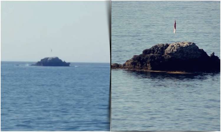 Πρόκληση με τουρκική σημαία σε βραχονησίδα της Κύπρου!
