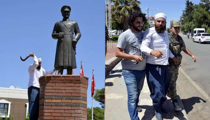 Τουρκία: Άρχισαν επιθέσεις σε ...αγάλματα του Κεμάλ! ΒΙΝΤΕΟ