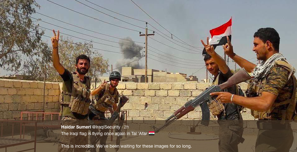 Ιράκ: Οι κυβερνητικές δυνάμεις έφθασαν στο κέντρο της παλιάς πόλης της Ταλ Άφαρ