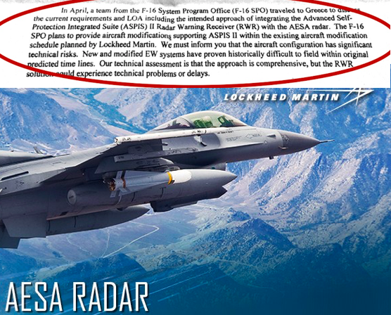 Εκσυγχρονισμός F-16: Έγγραφο προειδοποιεί για 