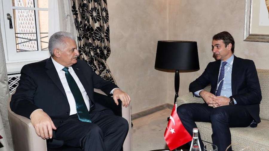 Ο  Μητσοτάκης συνάντησε στο Μόναχο τον Τούρκο πρωθυπουργό αλλά όχι τον ΥΕΘΑ!