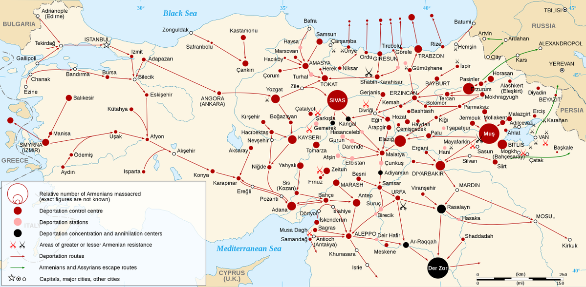 Τουρκία η ιστορία σου σ΄ ένα χάρτη! Η Γενοκτονία των Αρμενίων και οι διαδρομές θανάτου
