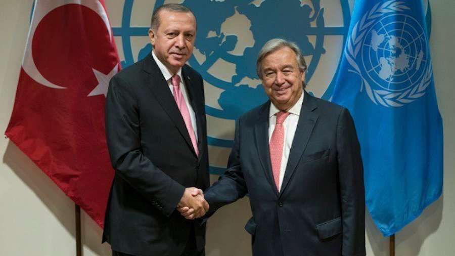 Για την κατάσταση στη Συρία συζήτησε ο ΓΓ του ΟΗΕ με τον πρόεδρο της Τουρκίας