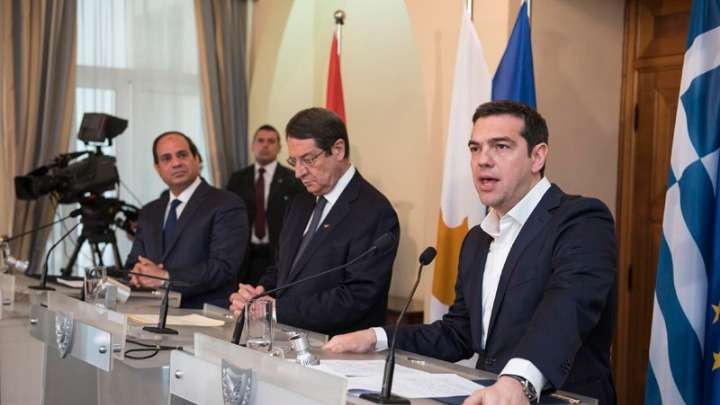 Τριμερής Σύνοδος Κορυφής Ελλάδας - Κύπρου - Αιγύπτου, στην Ελούντα