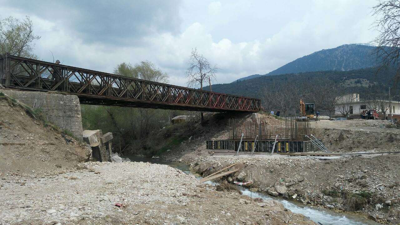 Κατασκευή  Γέφυρας Τύπου ΜΠΕΛΕΫ στην Περιοχή Φενεού Κορινθίας