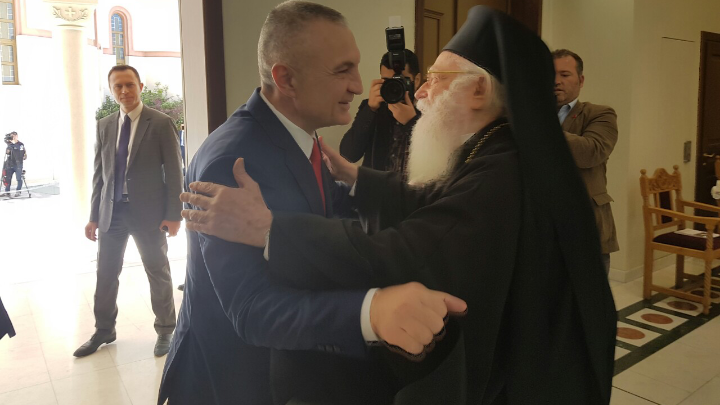 Στη δεξίωση του Αρχιεπισκόπου Αναστάσιου ο πρόεδρος της Αλβανίας