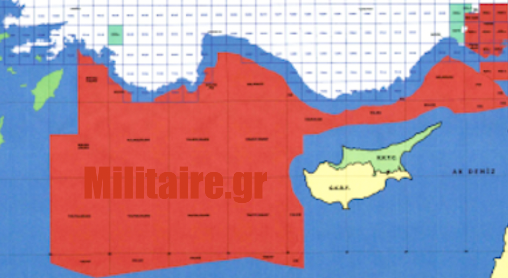 Αυτός είναι ο χάρτης των ερευνών των Τούρκων μεταξύ Κρήτης-Κύπρου! Όλα στο 