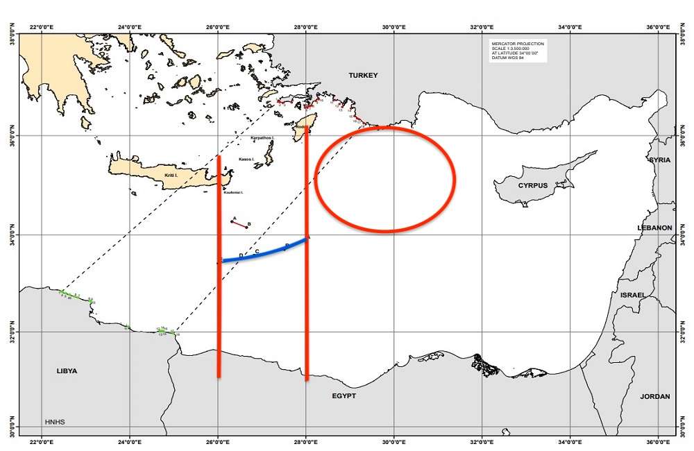 “Το θαλάσσιο οικόπεδο EGY-MED-W18: Η διόρθωση του χάρτη, η διάψευση κι η σφαλιάρα στην Τουρκία”