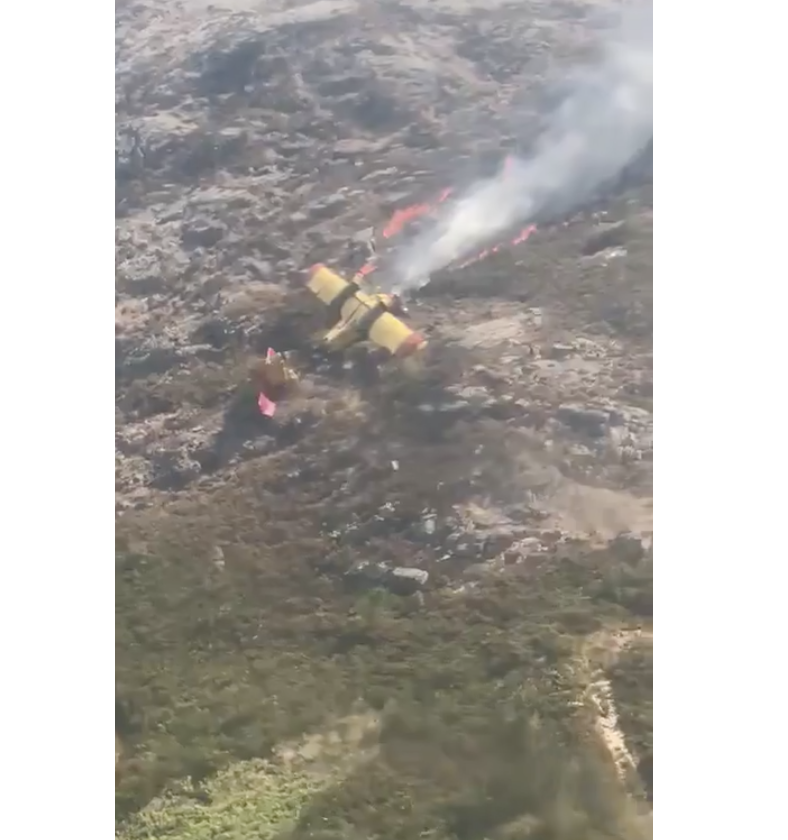 Συντριβή πυροσβεστικού αεροσκάφους της Ισπανίας-Νεκρός ο ένας χειριστής-Βίντεο
