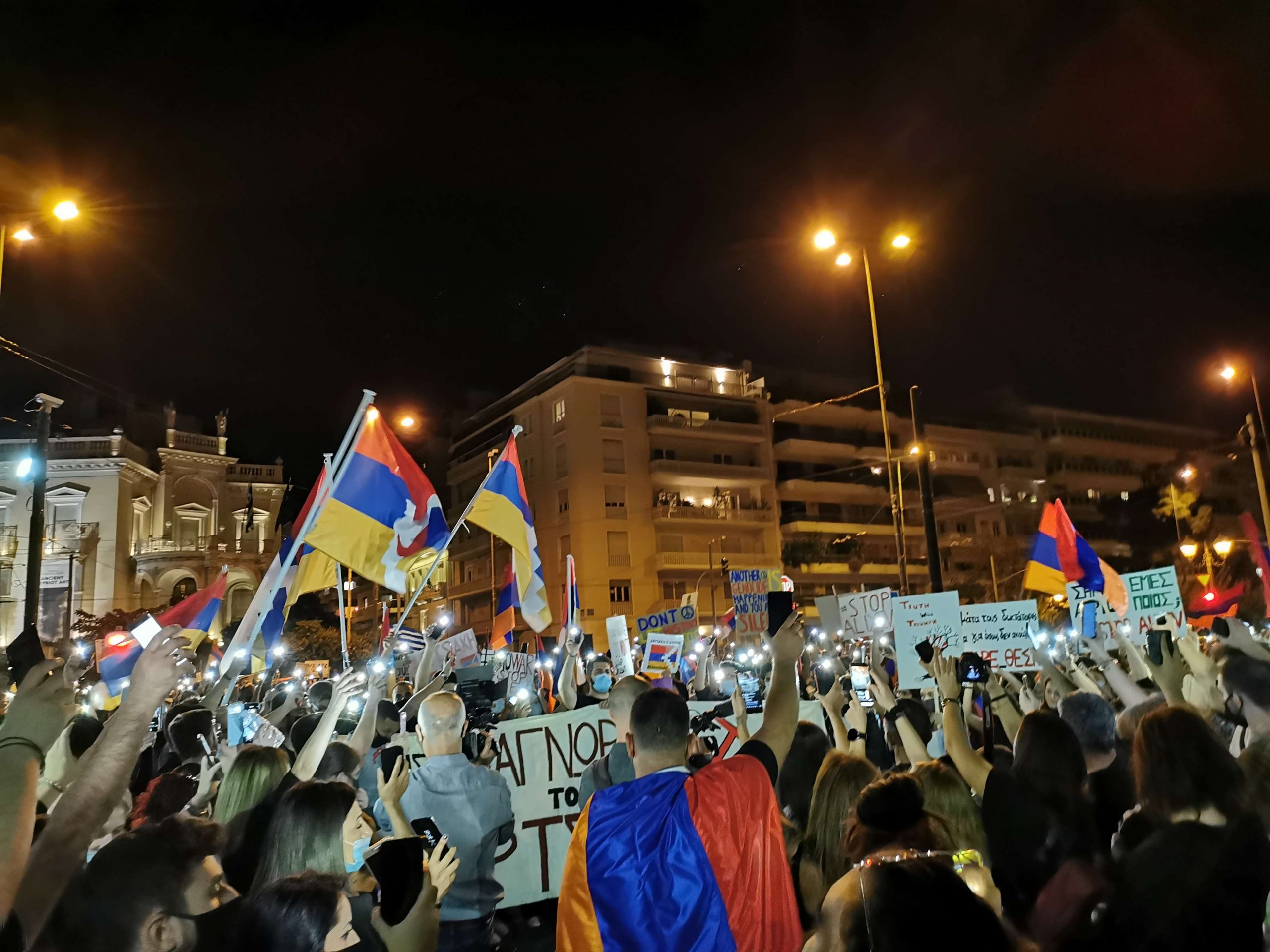 Οι Αρμένιοι στους δρόμους της Αθήνας κατά της Τουρκίας!