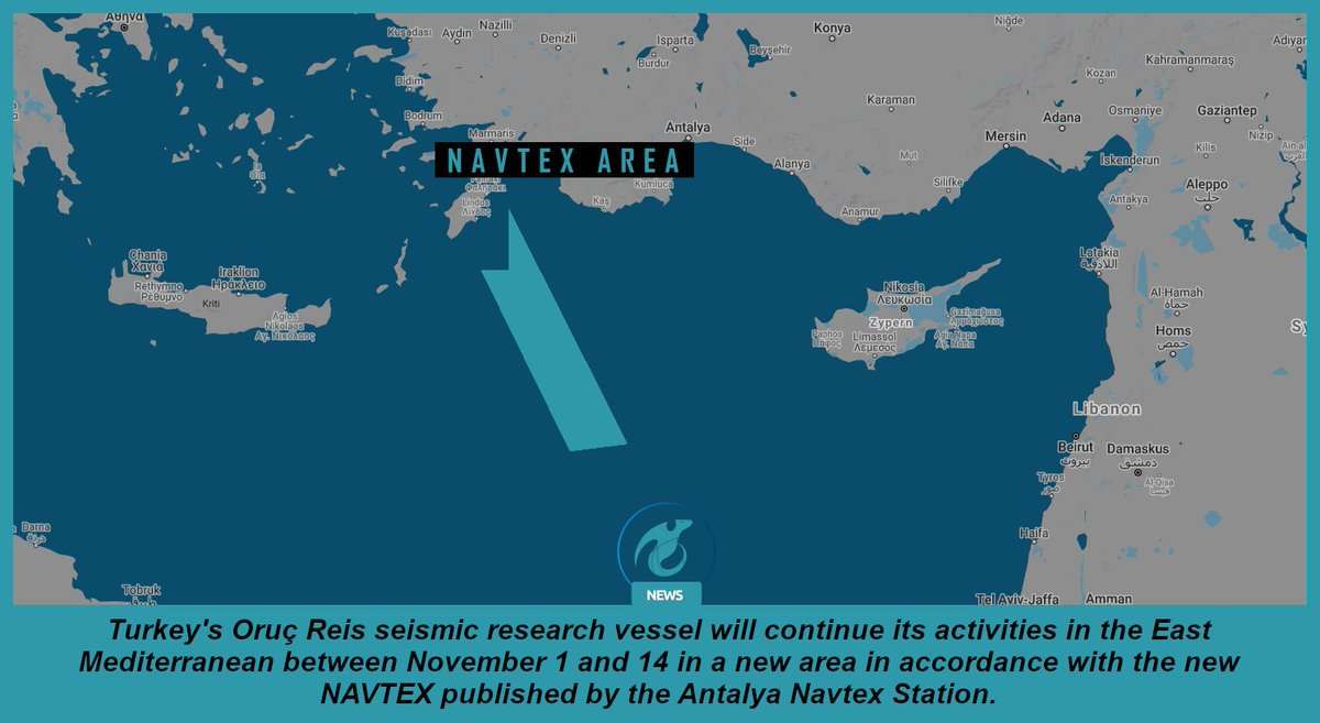 Νέα ΝAVTEX για το Oruc Reis μέχρι 14 Νοεμβρίου! Για όσους πιστεύουν στη διπλωματία των σεισμών