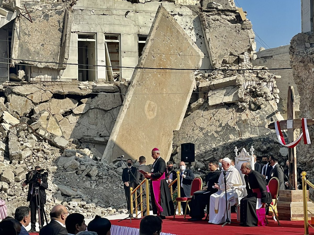 Ιράκ: Ο πάπας έφθασε στην κατεστραμμένη από τους τζιχαντιστές Μοσούλη