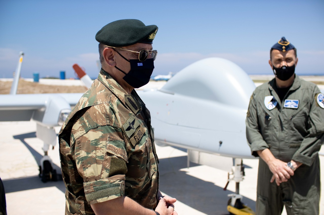 Ο Α/ΓΕΕΘΑ στη Σκύρο απ΄ όπου επιχειρεί το πρώτο νοικιασμένο UAV Heron