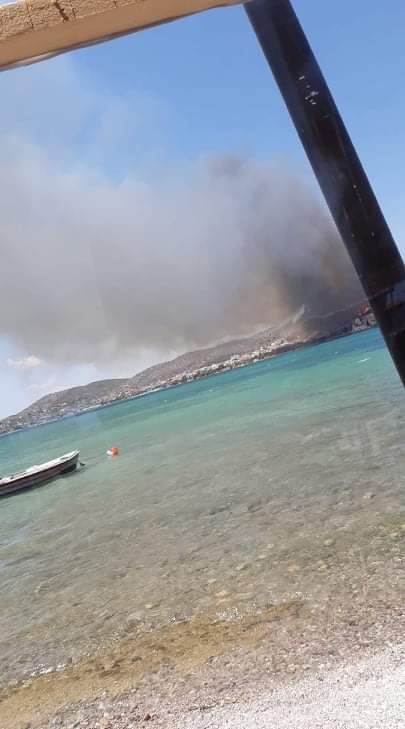 Φωτιά στη Σαλαμίνα, πληροφορίες για σπίτια που καίγονται-Βίντεο