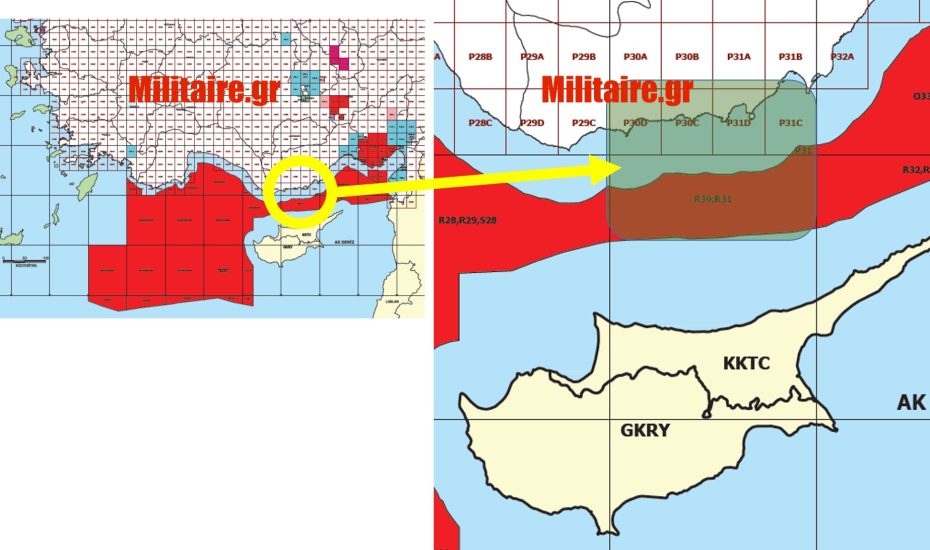 Χάρτες ερευνών ανατολικά του 28ου μεσημβρινού από την Τουρκία! Σε ποια «οικόπεδα» πάει η ΤΡΑΟ