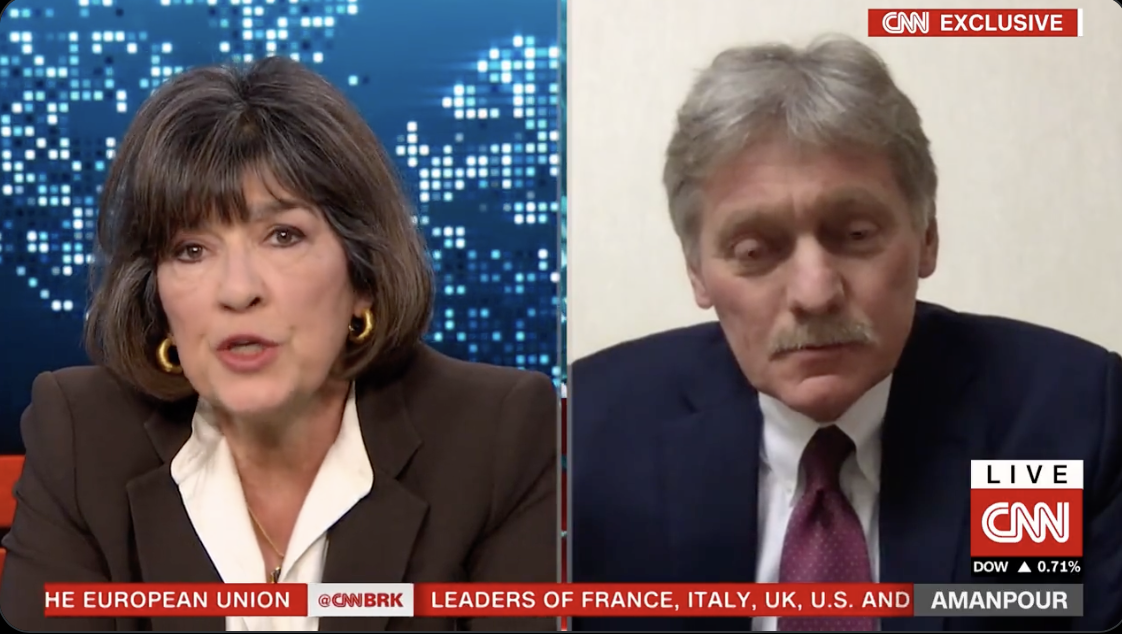 Το CNN και η Κ.Αμανπούρ παρουσίασαν συνέντευξη του εκπροσώπου του Πούτιν- Τι είπε
