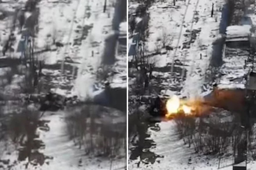Βίντεο από drone: Ρωσικό άρμα τινάζεται στον αέρα στην Ουκρανία