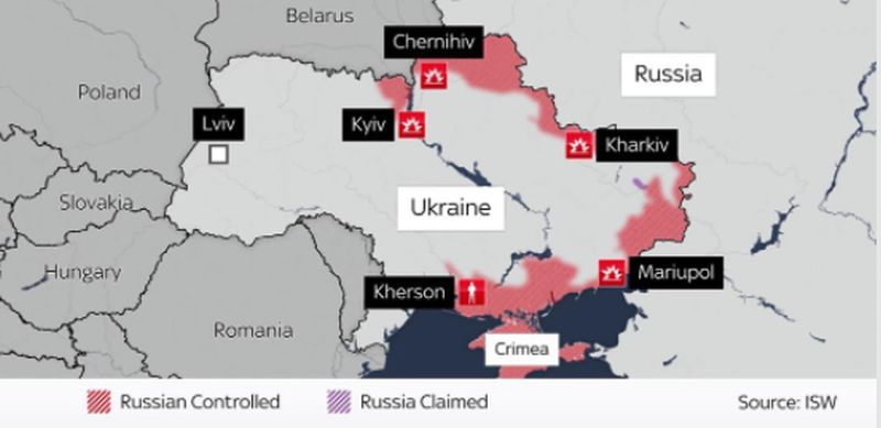 Πού γίνονται οι κύριες μάχες στην Ουκρανία (χάρτες)