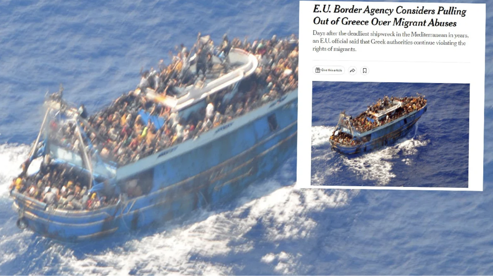 Η Frontex απειλεί με αποχώρηση από την Ελλάδα μετά από το ναυάγιο ανοιχτά της Πύλου