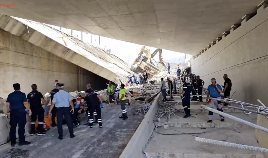 Πάτρα κατάρρευση γέφυρας: Ένας νεκρός κι ένας σοβαρά τραυματίας μέχρι στιγμής-Βίντεο