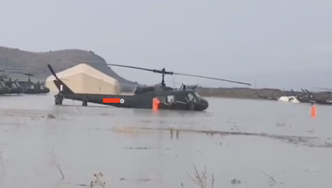 Ελικόπτερα της Αεροπορίας Στρατού «πνίγηκαν» από την καταιγίδα