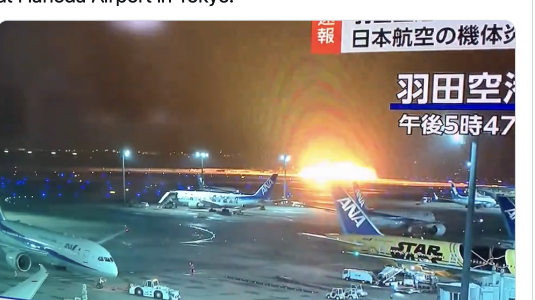 Ιαπωνία: Σώοι και οι 379 επιβάτες του φλεγόμενου αεροσκάφους