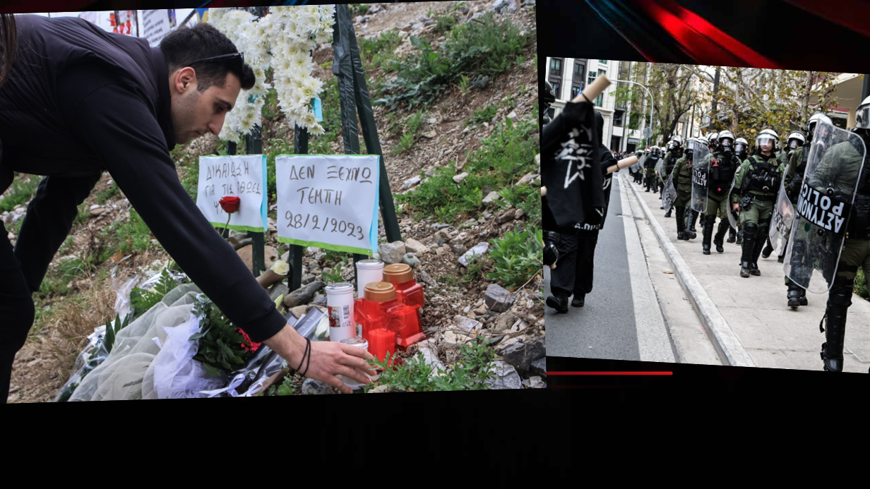 Θρήνος στα Τέμπη, οργή στην Αθήνα-Φωτογραφίες